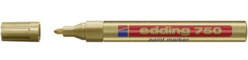 edding 750 Paint Marker Bullet Tip 2-4mm Line Gold (Pack 10) - 4-750053