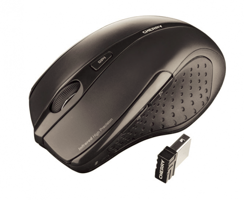 CH07665 Cherry MW 3000 USB Wireless Ergonomic Mouse Right Hand with Additional Keys Black JW-T0100