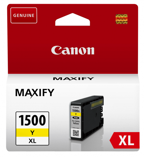 Canon PGI1500XLY Yellow High Yield Ink Cartridge 12ml - 9195B001