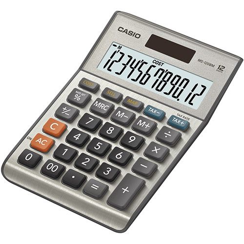 Casio MS-120BM 12 Digit Desktop Calculator Silver MS-120BM-SK-UP