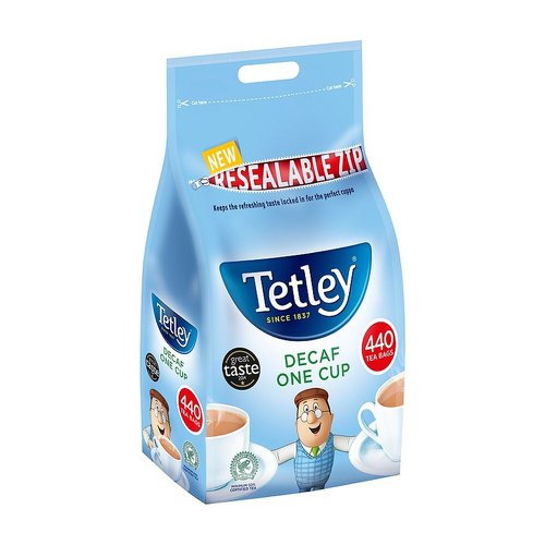 Tetley One Cup Decaffeinated Tea Bags (Pack 440) NWT1575