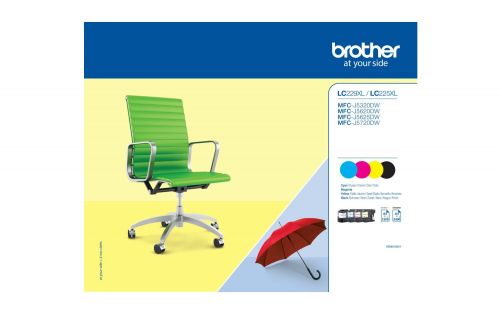 BRLC229XLVALBP | Brother original supplies maintain top quality results & offer great value for money. Brother employ precision engineering in the development of ink. These inks are specially designed to give you high quality results from your Brother printing technology every time. Brother original supplies produce images that are true to life, every time.