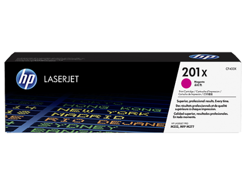 HP 201X Magenta High Yield Toner 2.3K pages for HP Color LaserJet Pro M252/M274/M277 - CF403X