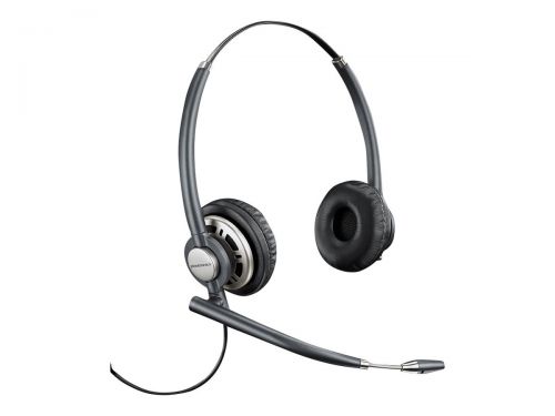 HP Poly EncorePro HW720 Wired Quick Disconnect Noise-Cancelling Binaural Headset HP Poly