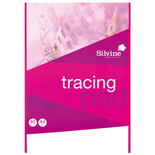 Silvine A4 Tracing Pad 63gsm 40 Sheets (Pack 6) - A4T