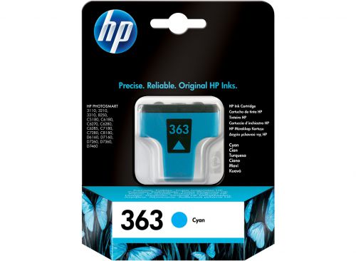 HP C8771E 363 Cyan Ink 4ml