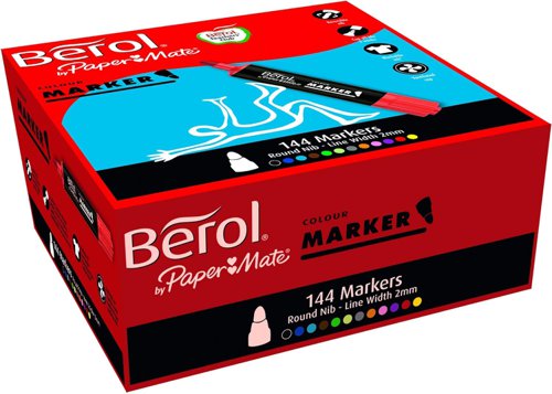 Berol Colourmarker Bullet Assorted Pack Of 144 3P  603980