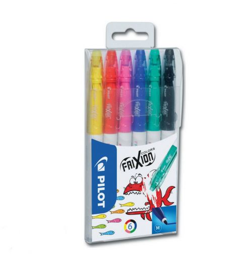 Pilot FriXion Colours Felt Tip Colouring Pens Assorted Colours (Pack 6) - 220300600