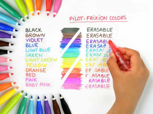 Pilot Frixion Colours Assorted Pack 12 Fineliner & Felt Tip Pens PE9802
