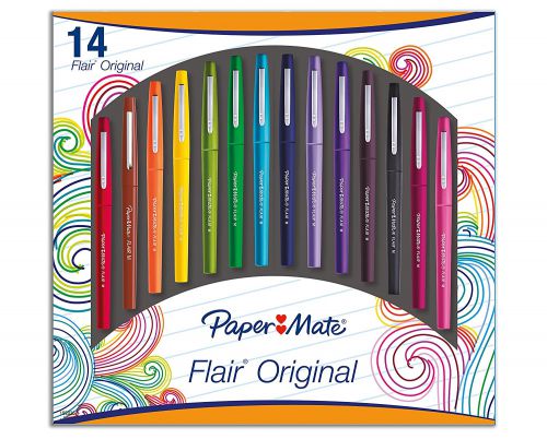 PaperMate Flair Original Felt Tip Pen Medium Assorted PK14