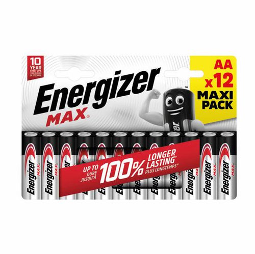 Energizer Max AA Alkaline Batteries (Pack 12)