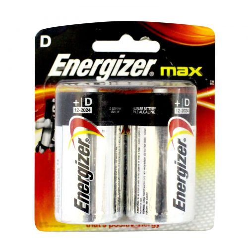 Energizer Max Alkaline Battery MN1300 D E300129200 [Pack 2]