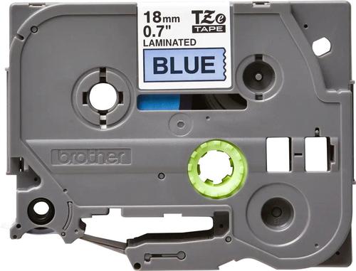 Brother P-Touch TZe Laminated Tape Cassette 18mm x 8m Black on Blue Tape TZE541 BA68650