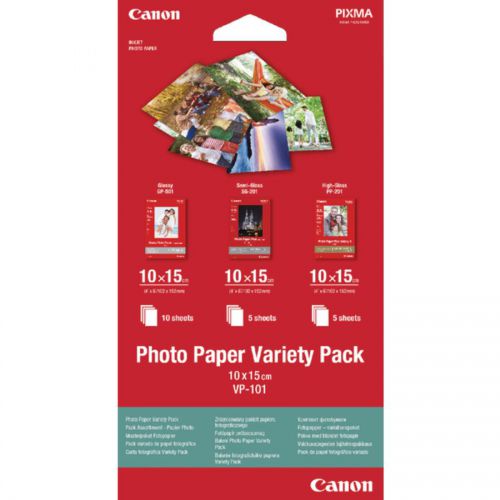 Canon VP-101 Photo Paper Variety Pack 10cm x 15cm 20 sheets - 0775B078 CAVP10110X15