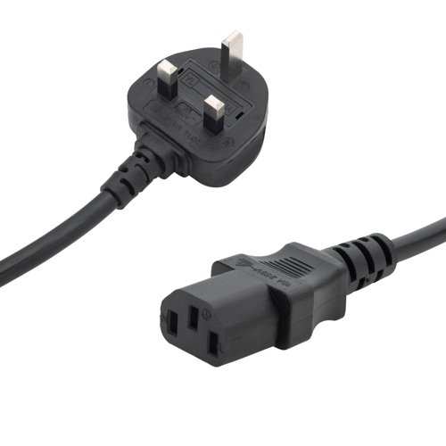 1.8m UK Mains Power Cable - UK Plug to C13 Socket 27-0110B