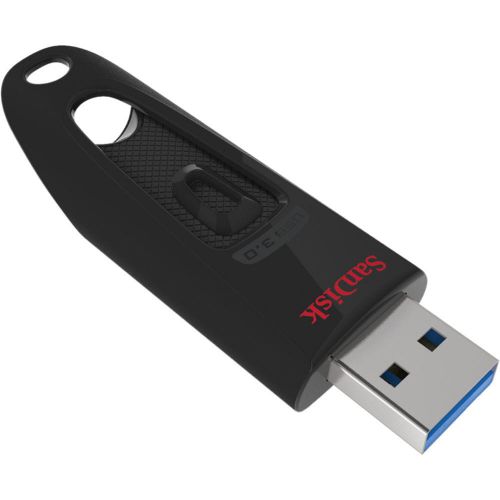 The SanDisk Ultra USB 3.0 Flash Drive combines faster data speeds and generous capacity in a compact, stylish package. Spend less time waiting and transfer files to the drive up to ten times faster than with a standard USB 2.0 drive. With storage capacities up to 256GB, the drive can accommodate your bulkiest media files and documents.