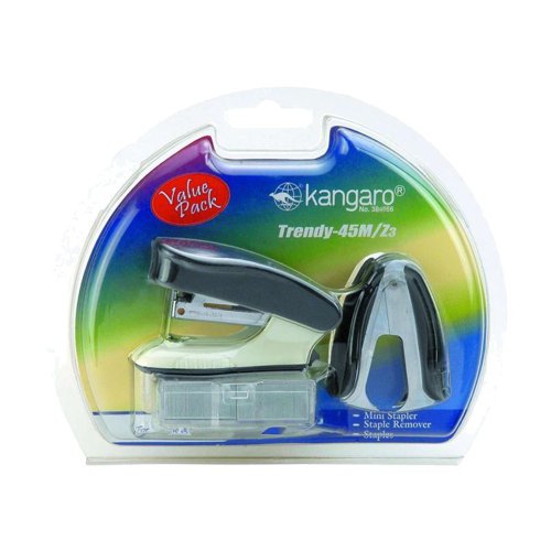 Kangaro Trendy Stapler, Remover and Staple Set