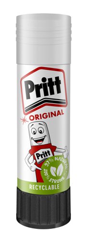 Pritt Original Glue Stick Sustainable Long Lasting Strong Adhesive Solvent Free Retail Hanging Card Value Pack 22g (Pack 12) - 1456074  22595HK
