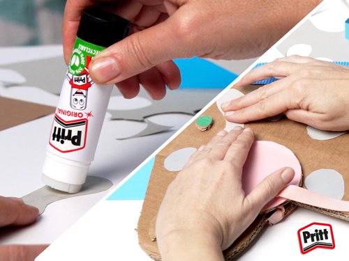 Pritt Original Glue Stick Sustainable Long Lasting Strong Adhesive Solvent Free Retail Hanging Card Value Pack 22g (Pack 12) - 1456074  22595HK
