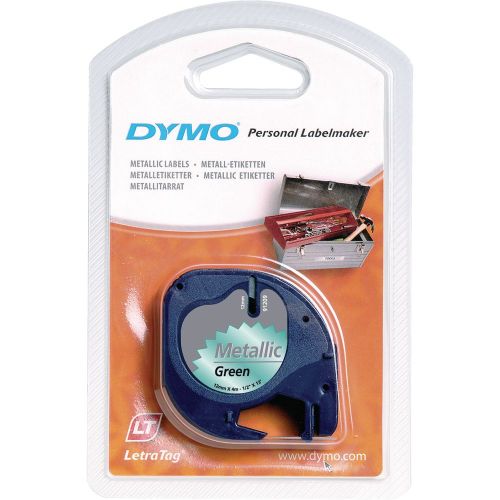 Dymo LetraTag Label Tape Fabric Iron-On 12mmx2m Black on White