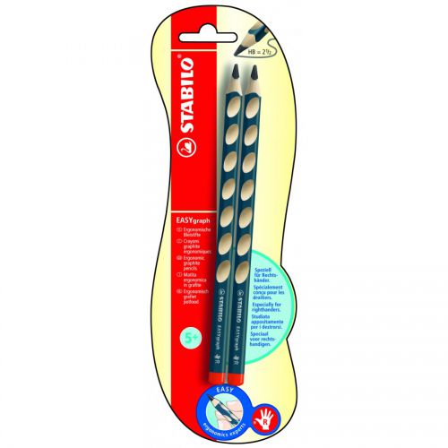 STABILO EASYgraph HB Pencil Right Handed (Pack 2) - B-39890-10