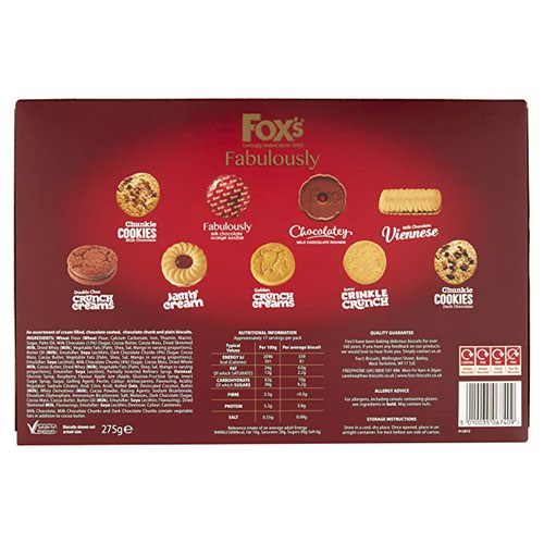 Foxs Fabulously Biscuit Selection 275g A08091 BZ06532 Buy online at Office 5Star or contact us Tel 01594 810081 for assistance