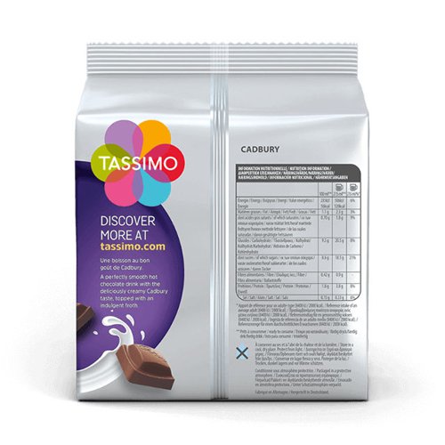 Tassimo Cadbury Hot Chocolate 240g 8 Capsules (Pack of 5) 4031638