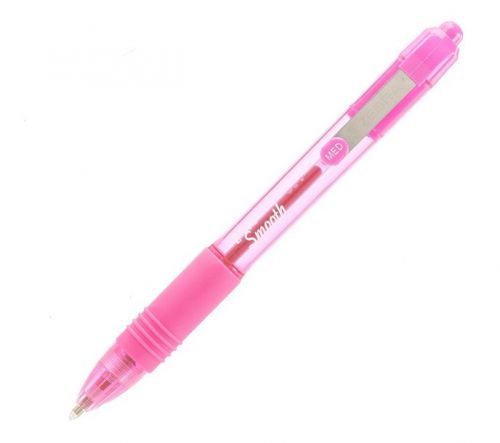 Zebra Z-Grip Smooth Rectractable Ballpoint Pen 1.0mm Tip Pink (Pack 12) - 22567
