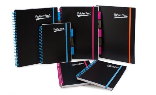 Pukka Pad Neon A4 Wirebound Polypropylene Cover Project Book Ruled 200 Pages Assorted Colours (Pack 3)