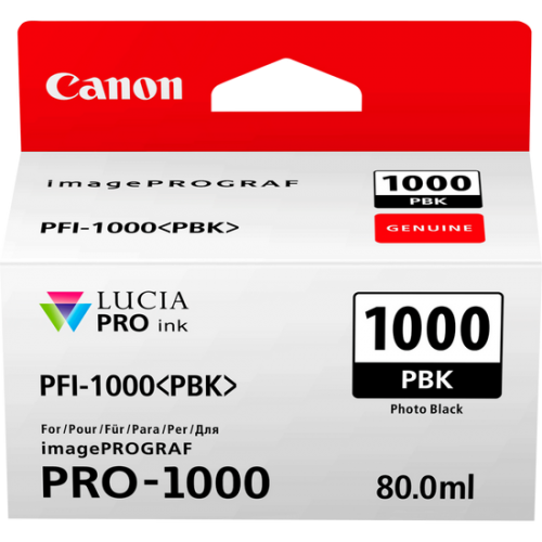 Canon 0546C001 PFI-1000PBK Photo Black Ink Tank