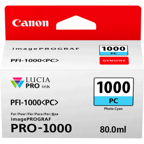 Canon 0550C001 PFI-1000PC Photo Cyan Ink Tank