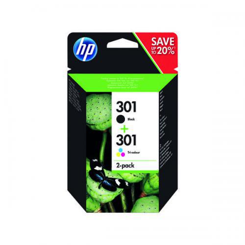 OEM HP 301 Black and Tri-Colour OrigInal Ink Cartridge Multipack N9J72AE