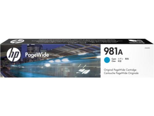 HP 981A Cyan Standard Capacity Ink Cartridge 70ml for HP PageWide Enterprise Color 556/586 - J3M68A