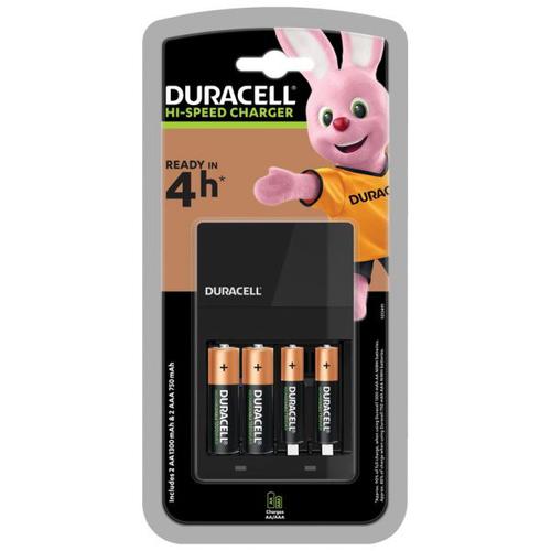 Duracell High Speed Battery Charger with 2 x AA and 2 x AAA Batteries - DURCEF14-45MIN