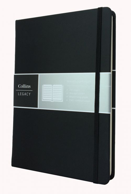 Collins Legacy A5 Feint Ruled Notebook Black