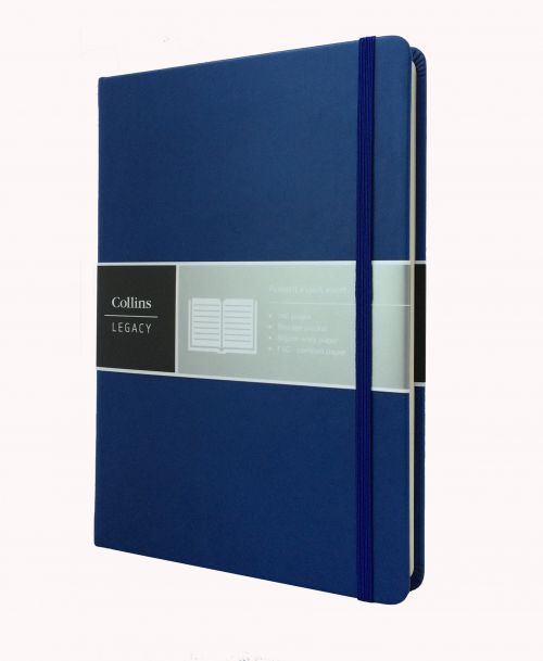 Collins Legacy A5 Feint Ruled Notebook Blue
