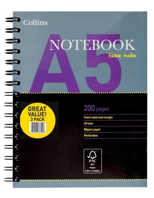 Collins Essential A5 Notebook PK5