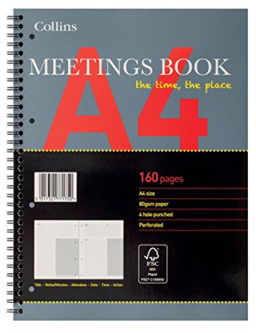 Collins Essential A4 Meeting Book PK5