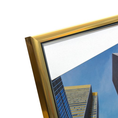 16132PA - Photo Album Co Inspire For Business Certificate/Photo Frame A4 Plastic Frame Plastic Front Gold - EASA4GDP