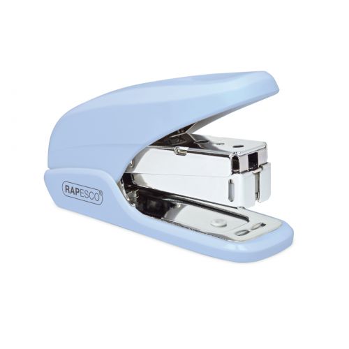 Rapesco X5 Mini Less Effort Stapler Plastic 20 Sheet Powder Blue - 1338 29709RA Buy online at Office 5Star or contact us Tel 01594 810081 for assistance