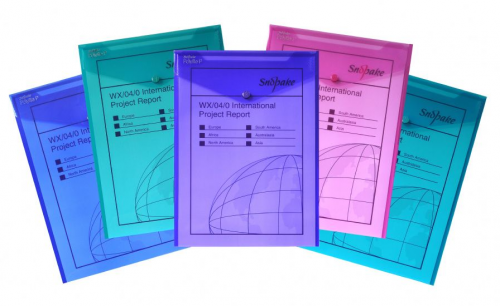 Snopake Polyfile Portrait Wallet File A4 Electra Astd PK5