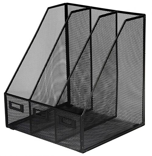 Osco Mesh Triple Magazine Rack (Black)