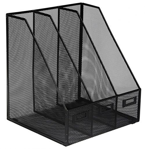 Osco Mesh Triple Magazine Rack (Black)