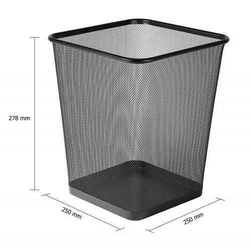 Osco Wiremesh Square Waste Bin Regular 29cm (Black)