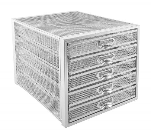 Osco Mesh 5 Sorter Drawer (Silver)