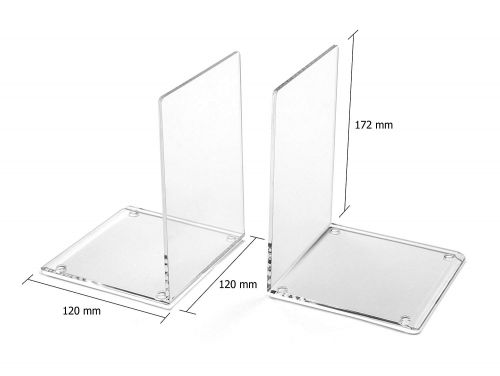 Osco Clear Acrylic Bookends