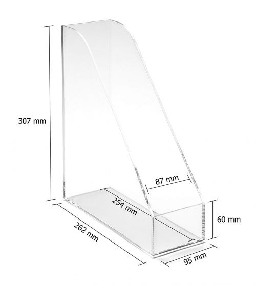 Osco Clear Acrylic Magazine Rack