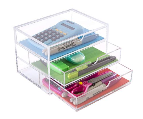 Osco Clear Acrylic 3 Drawer Chest - Mini