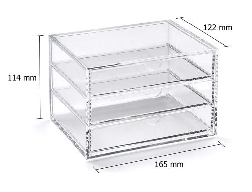 Osco Clear Acrylic 3 Drawer Chest Mini