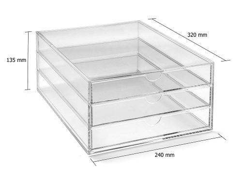 Osco Clear Acrylic 3 Tier Sorter